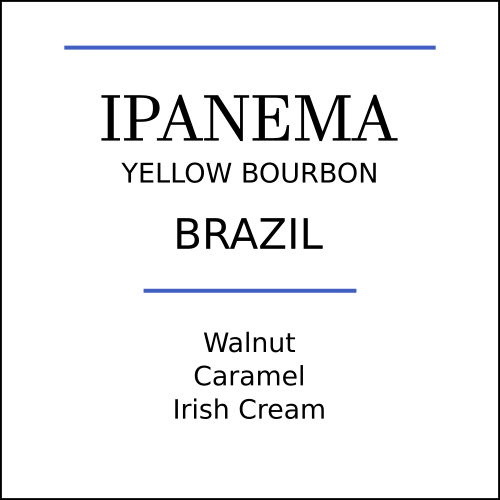 Brazil Ipanema Yellow Bourbon Medium Roast - Pebble & Pine Coffee