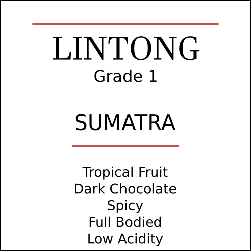Sumatra Lintong Medium/Dark Roast - Pebble & Pine Coffee