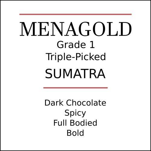 Sumatra Menagold Medium/Dark Roast - Pebble & Pine Coffee
