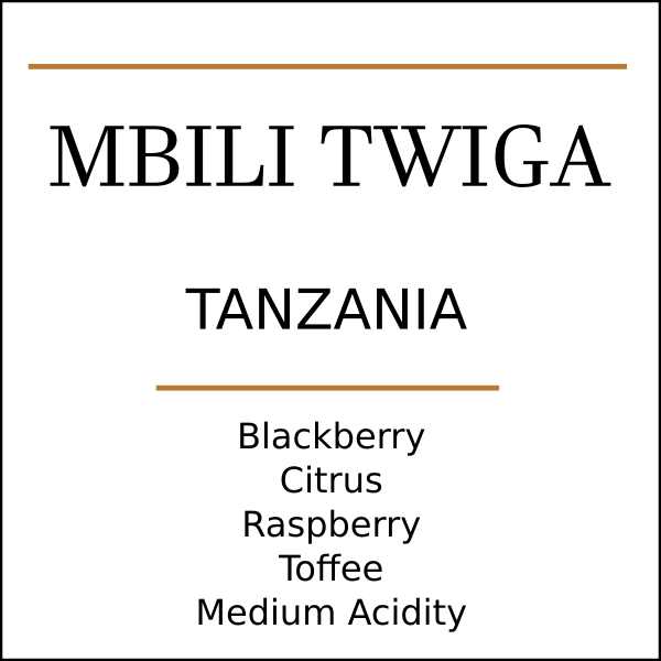 Tanzania AA Mbili Twiga Medium Roast - Pebble & Pine Coffee