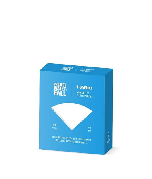 Hario X Project Waterfall V60 Filter Papers (100 Pack) - Pebble & Pine Coffee